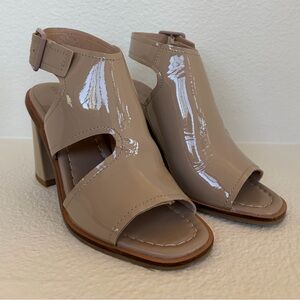 Donald Pliner Beige Patent Leather Women's Sandals